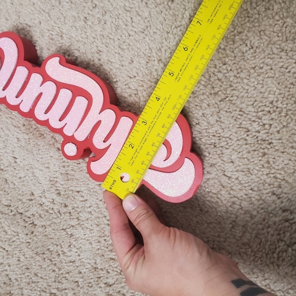 Ashland Pink Glitter Shimmer Table Top Sign Decor - Picture 8 of 10